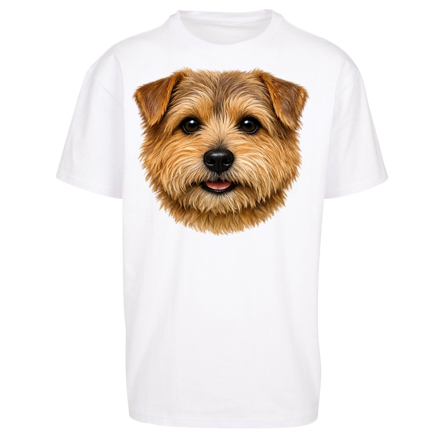 Norfolk Terrier Dog Face Oversized T Shirt