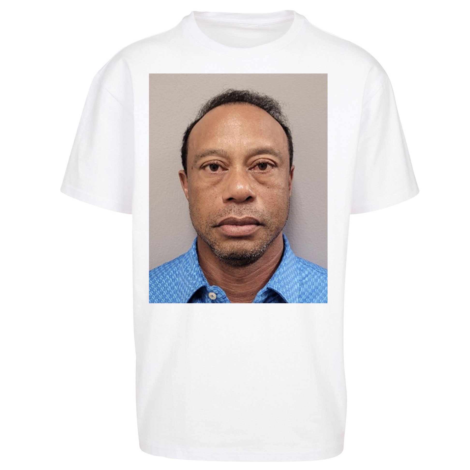 Tiger Woods Mugshot Oversized T Shirt 