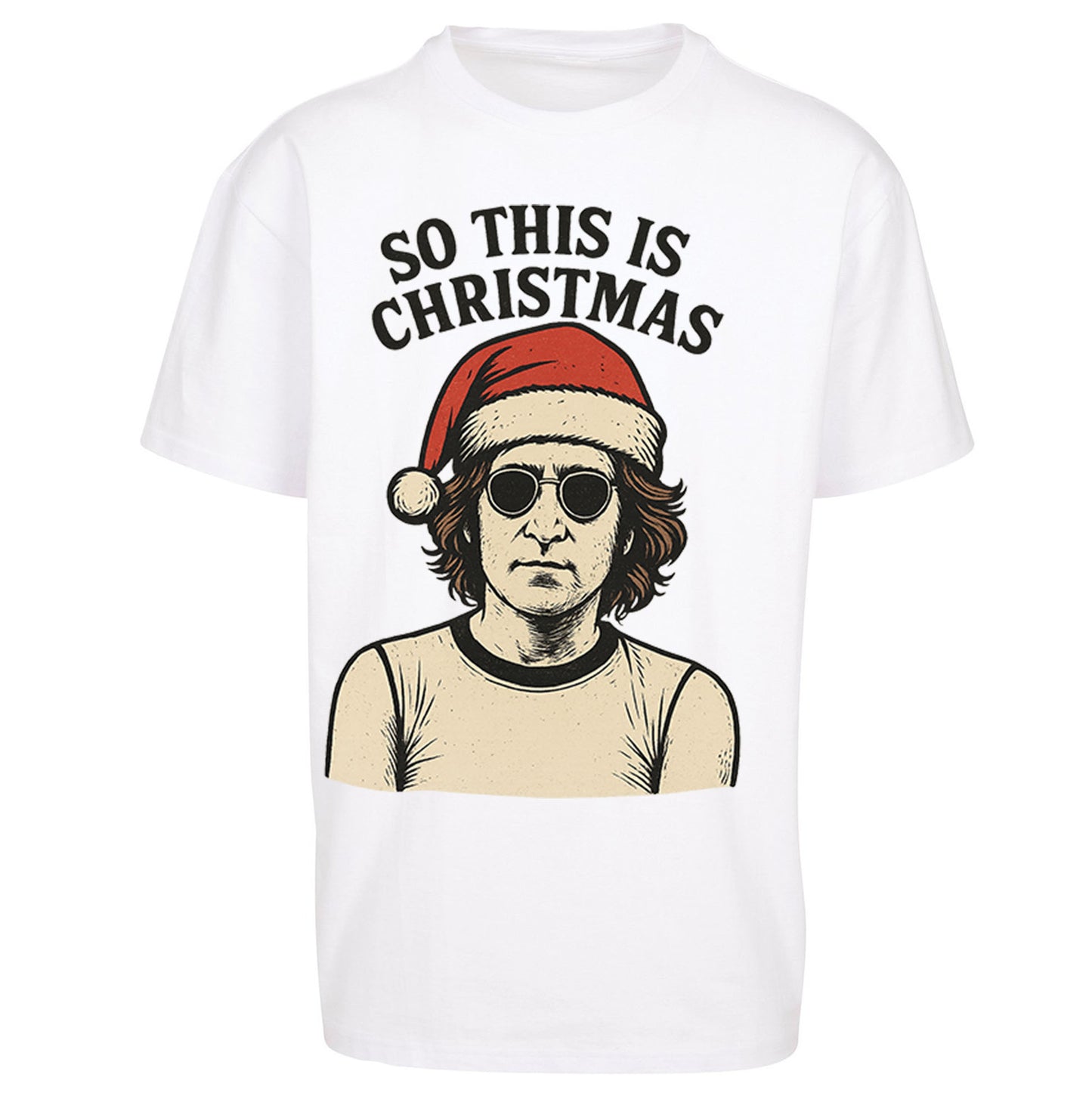 Christmas John Lennon Christmas Oversized T Shirt