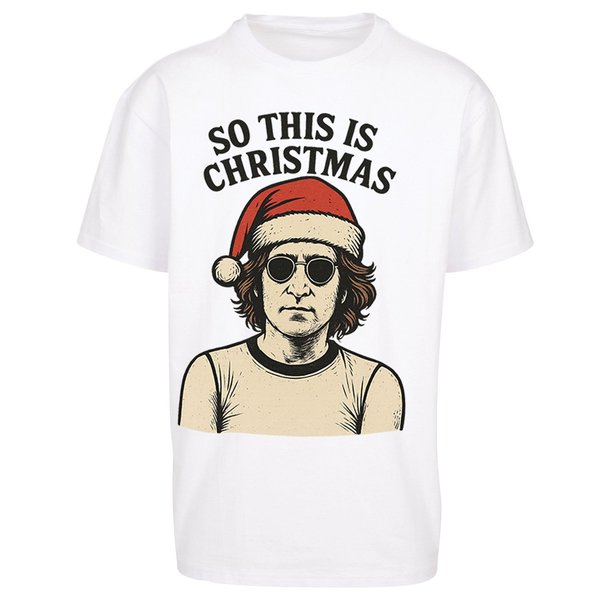 Christmas John Lennon Christmas Oversized T Shirt