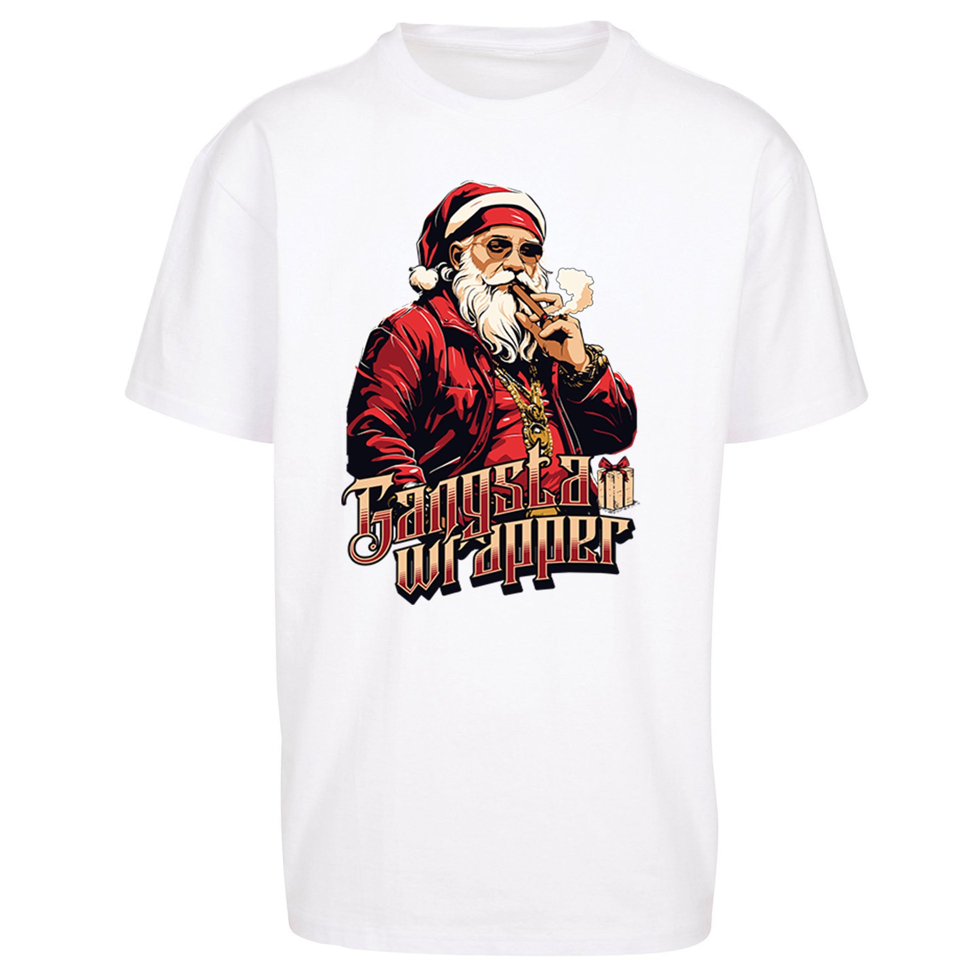 Santa Claus Gangster Oversized T Shirt