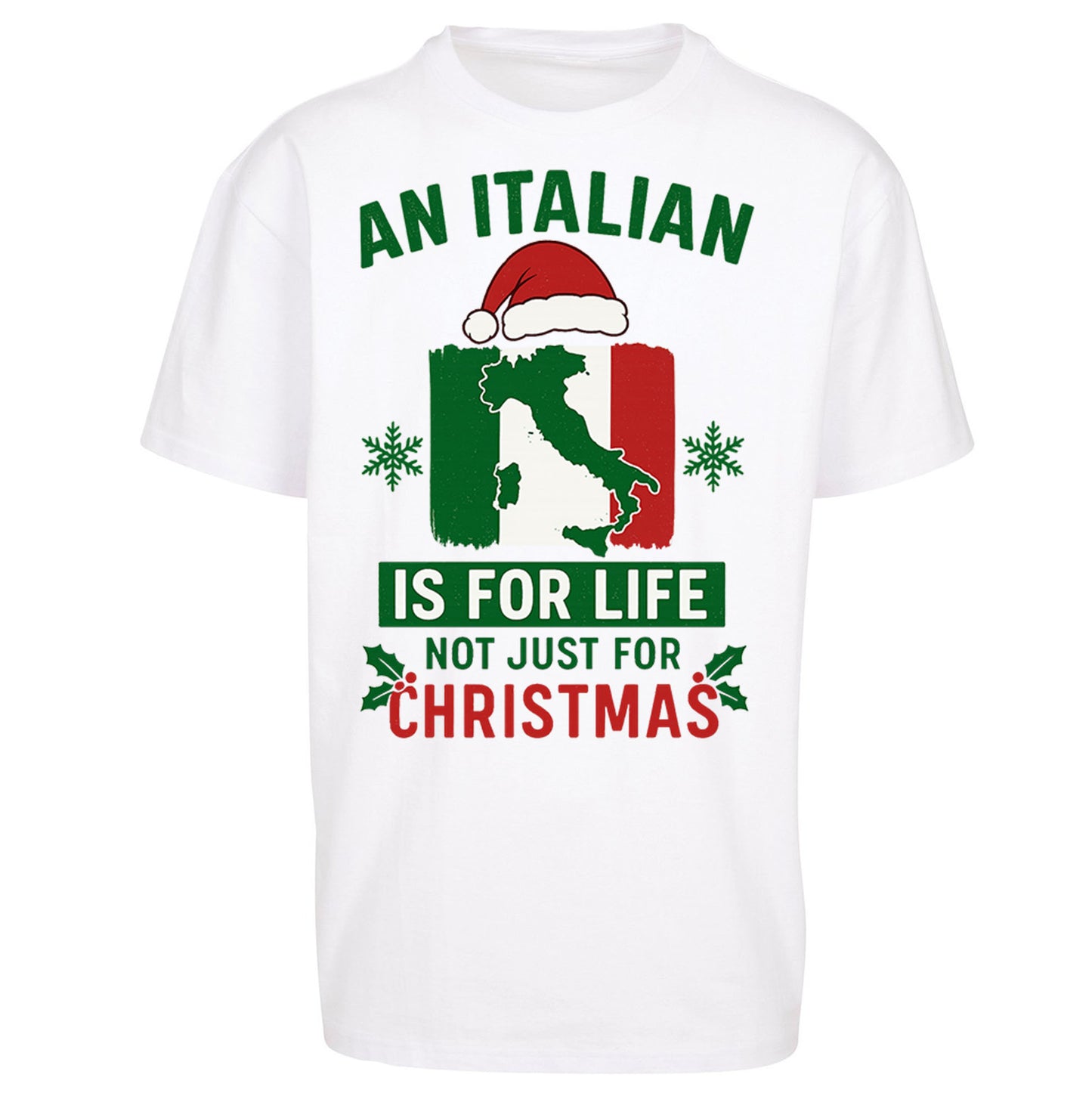 Italian Christmas Oversized T Shirt