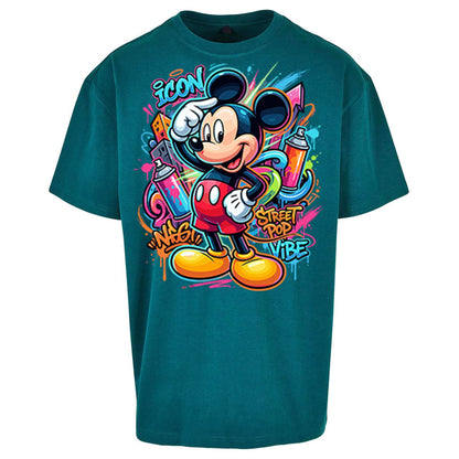 Graffiti Mickey Oversized T Shirt