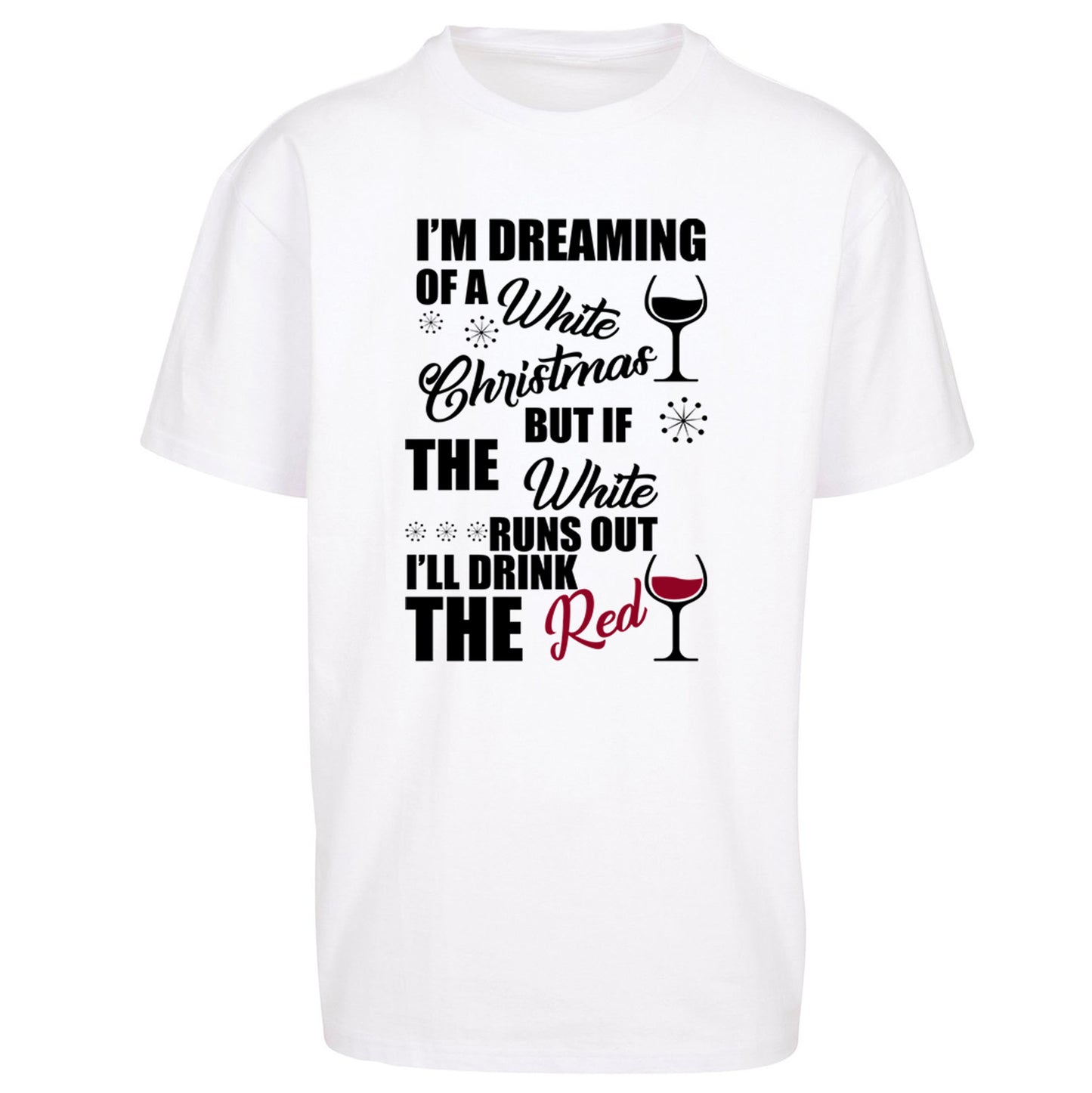 Wine Christmas Oversized T Shirt