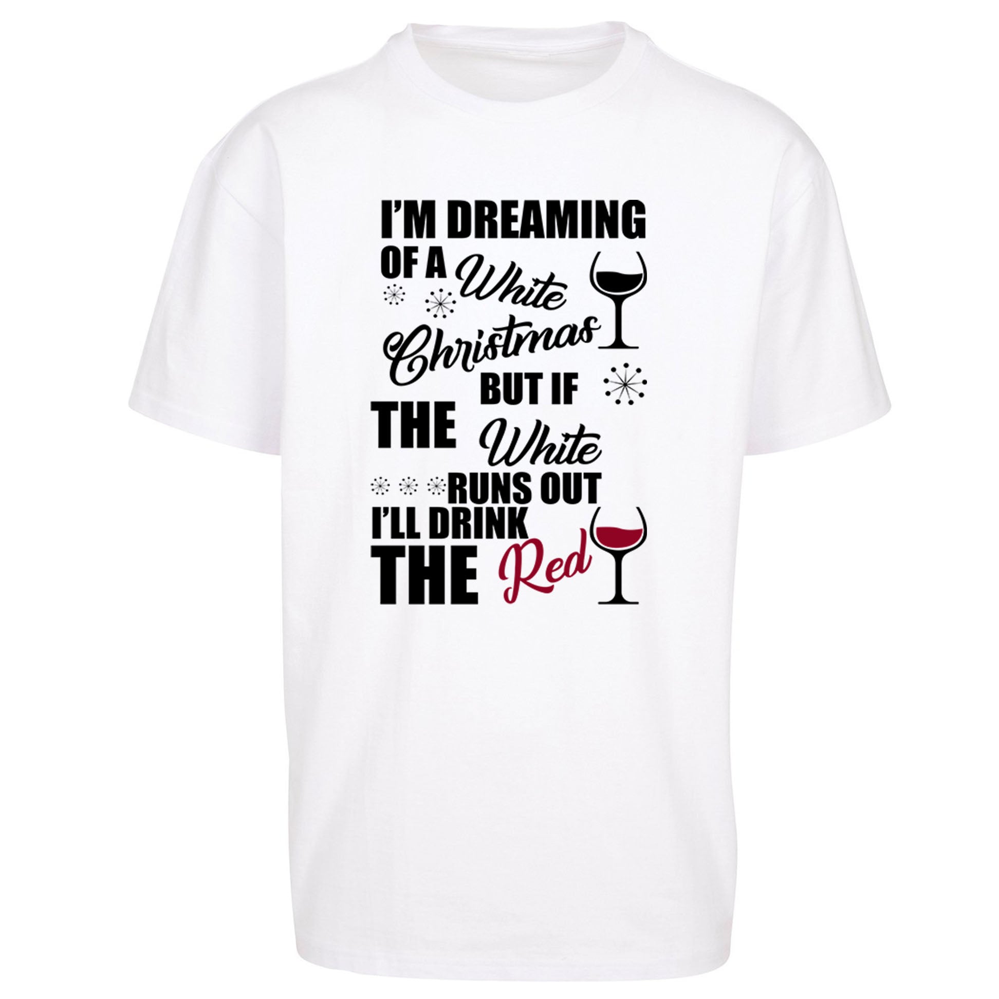 Wine Christmas Oversized T Shirt