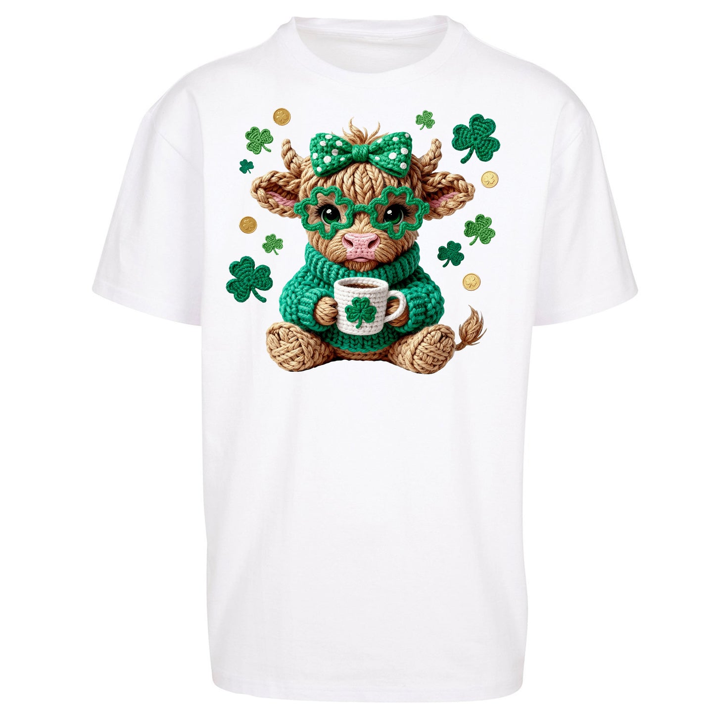 Cute Cow St Patrick Oversized T Shirt
