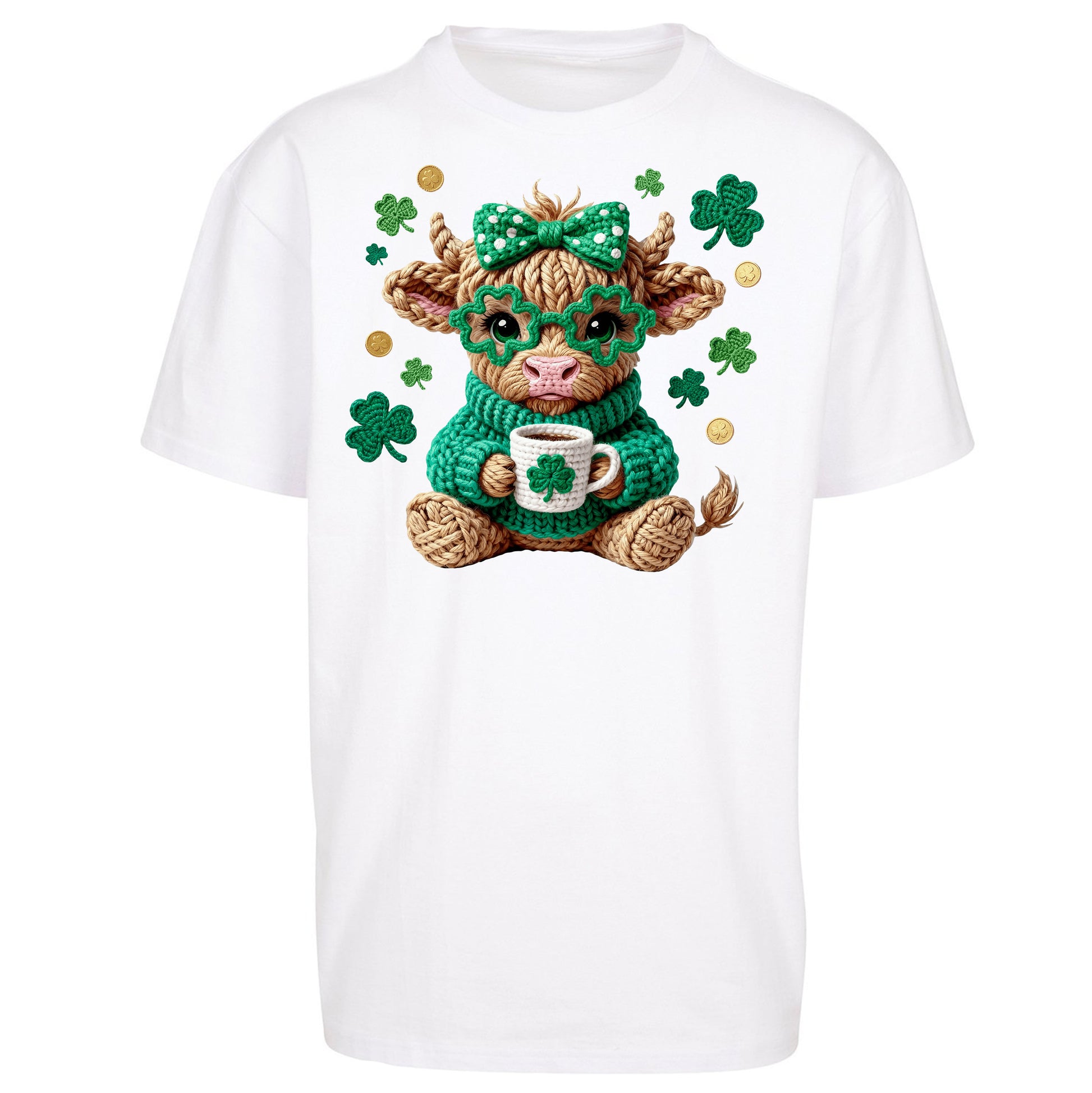 Cute Cow St Patrick Oversized T Shirt