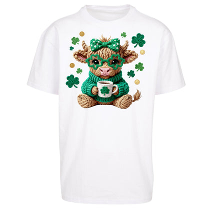 Cute Cow St Patrick Oversized T Shirt