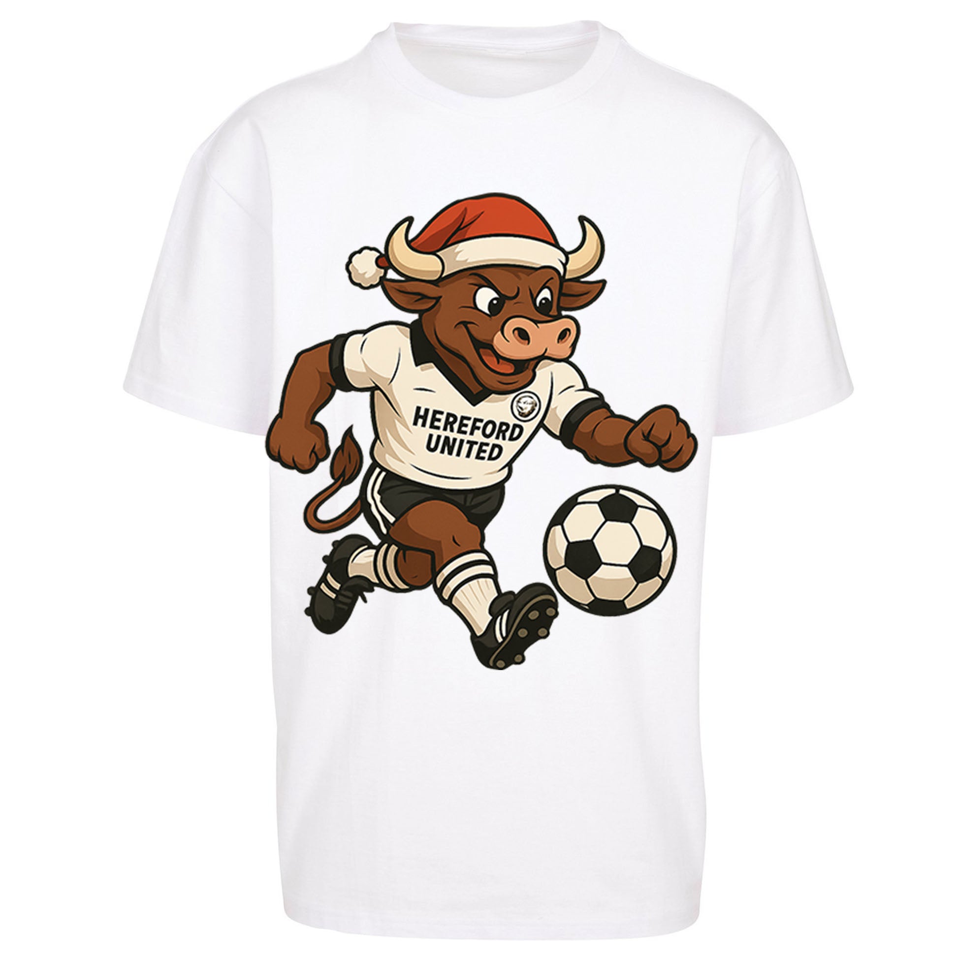 Retro Hereford Christmas Oversized T Shirt 