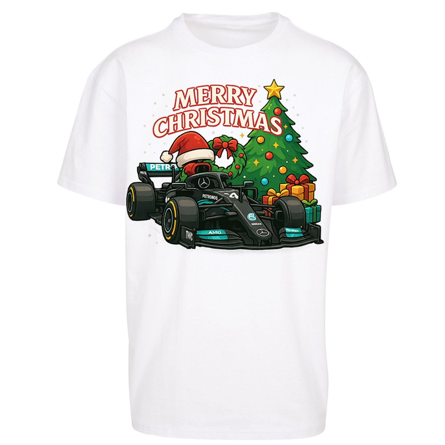 Mercedes F1 Christmas - Oversized T Shirt