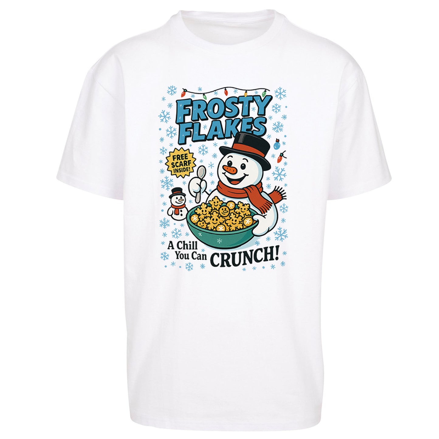 Snowman Christmas Oversized T Shirt 
