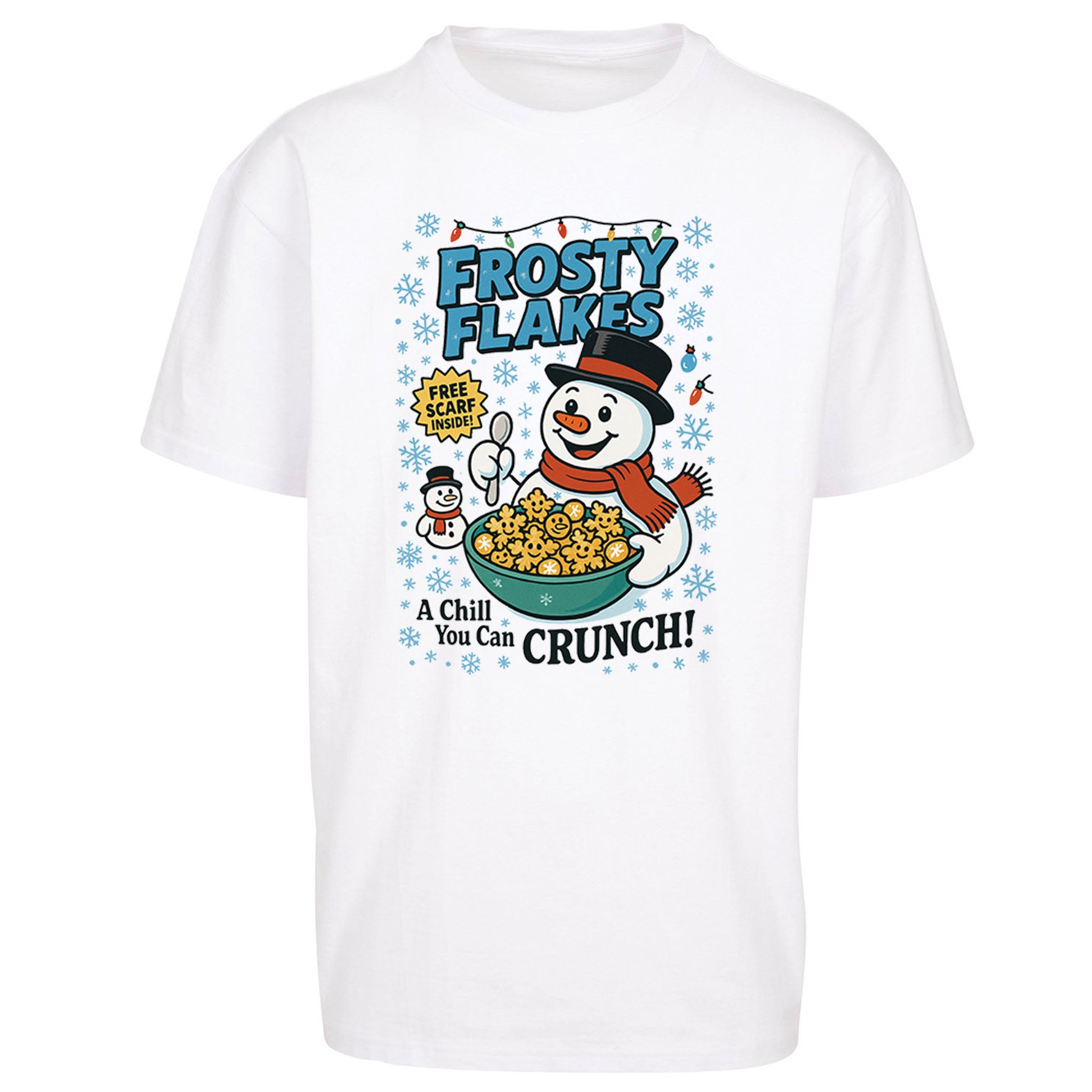 Snowman Christmas Oversized T Shirt 