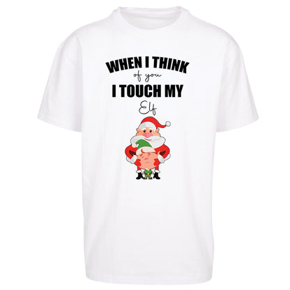 Santa Elf Christmas Oversized T Shirt