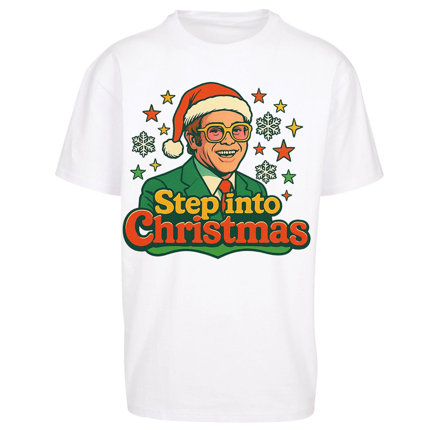 Elton John Christmas Oversized T Shirt