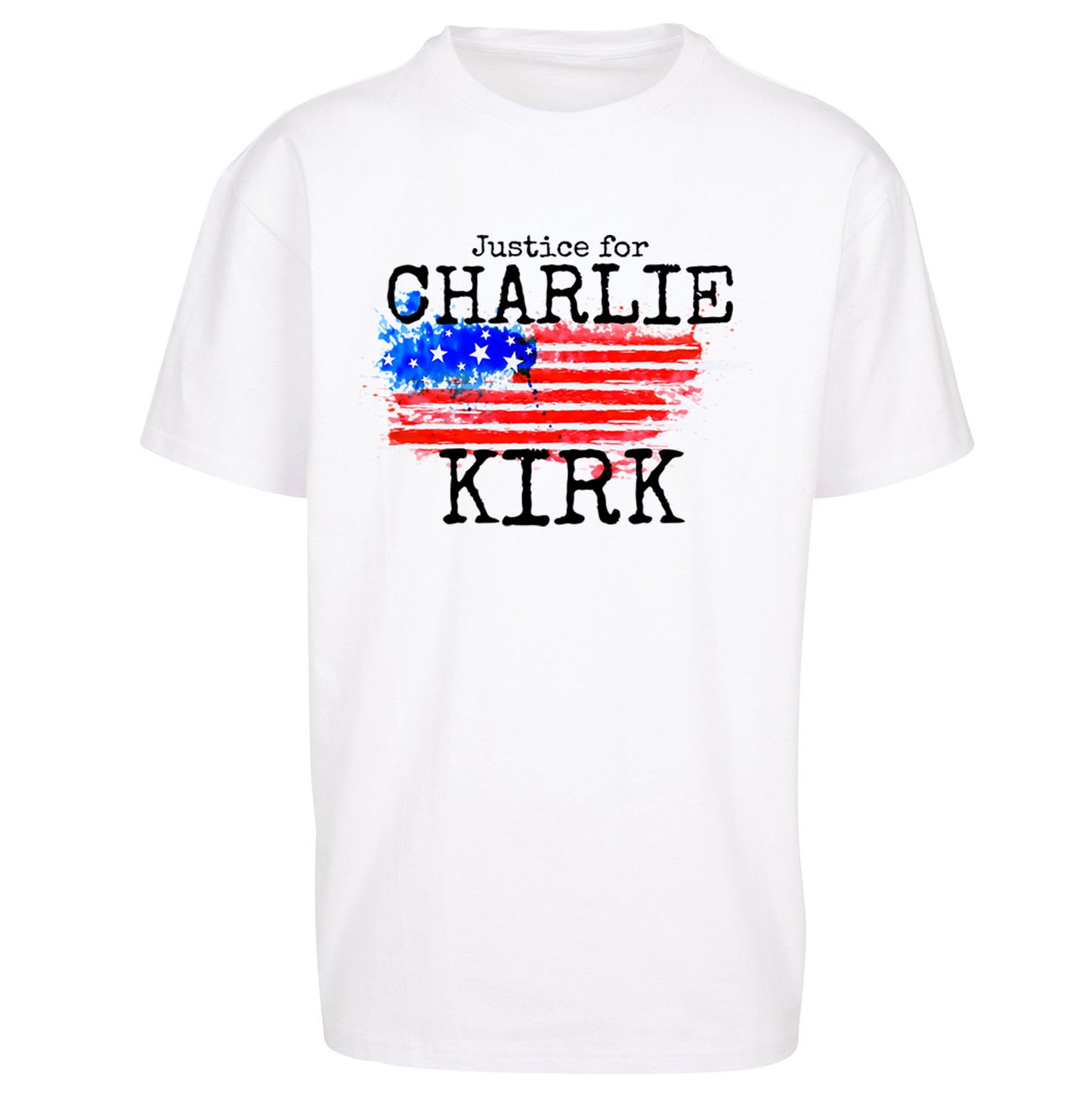 Justice For Charlie Kirk, Memorial - Oversized T Shirt