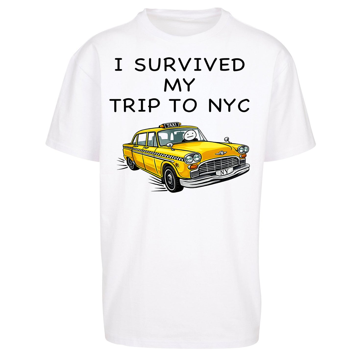 I Survived My Trip To NYC Yellow Taxi Oversized Tee