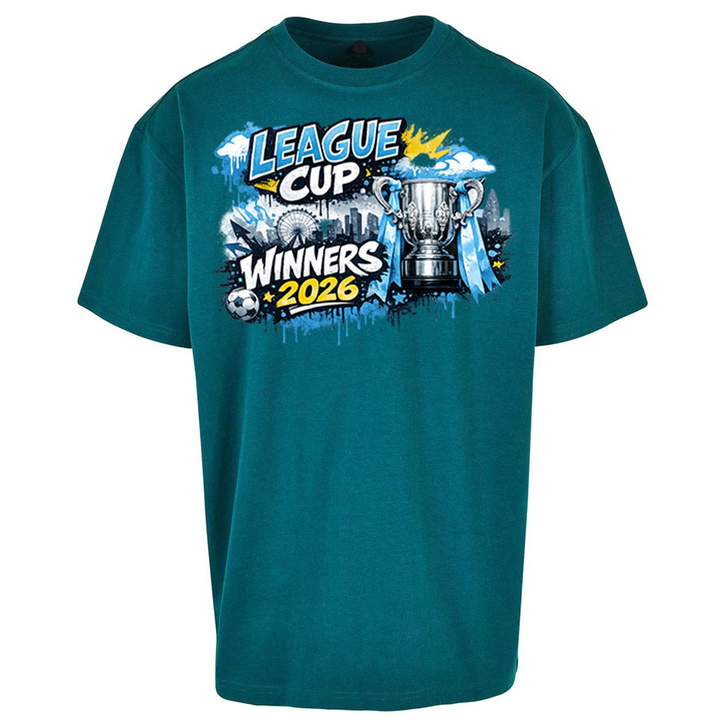 Man City League Cup Winners 2026 Oversized T Shirt