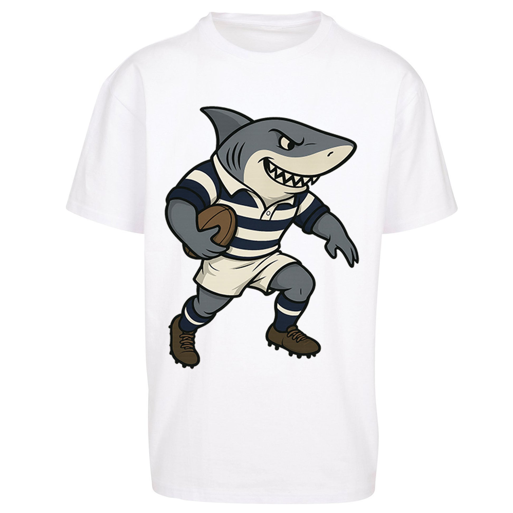 Retro Sale Sharks Rugby Union Oversized T Shirt