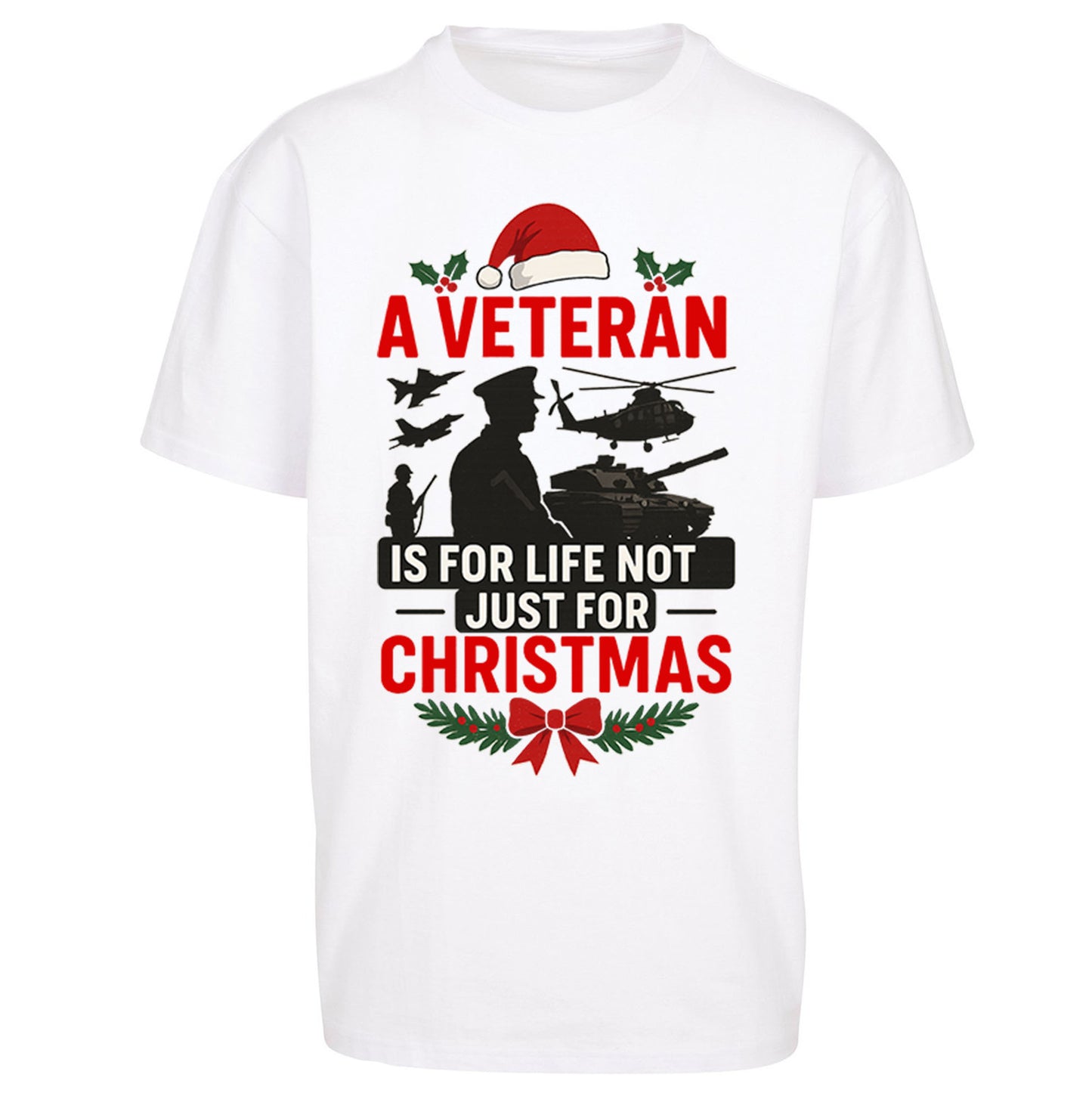 Veteran Christmas Oversized T Shirt