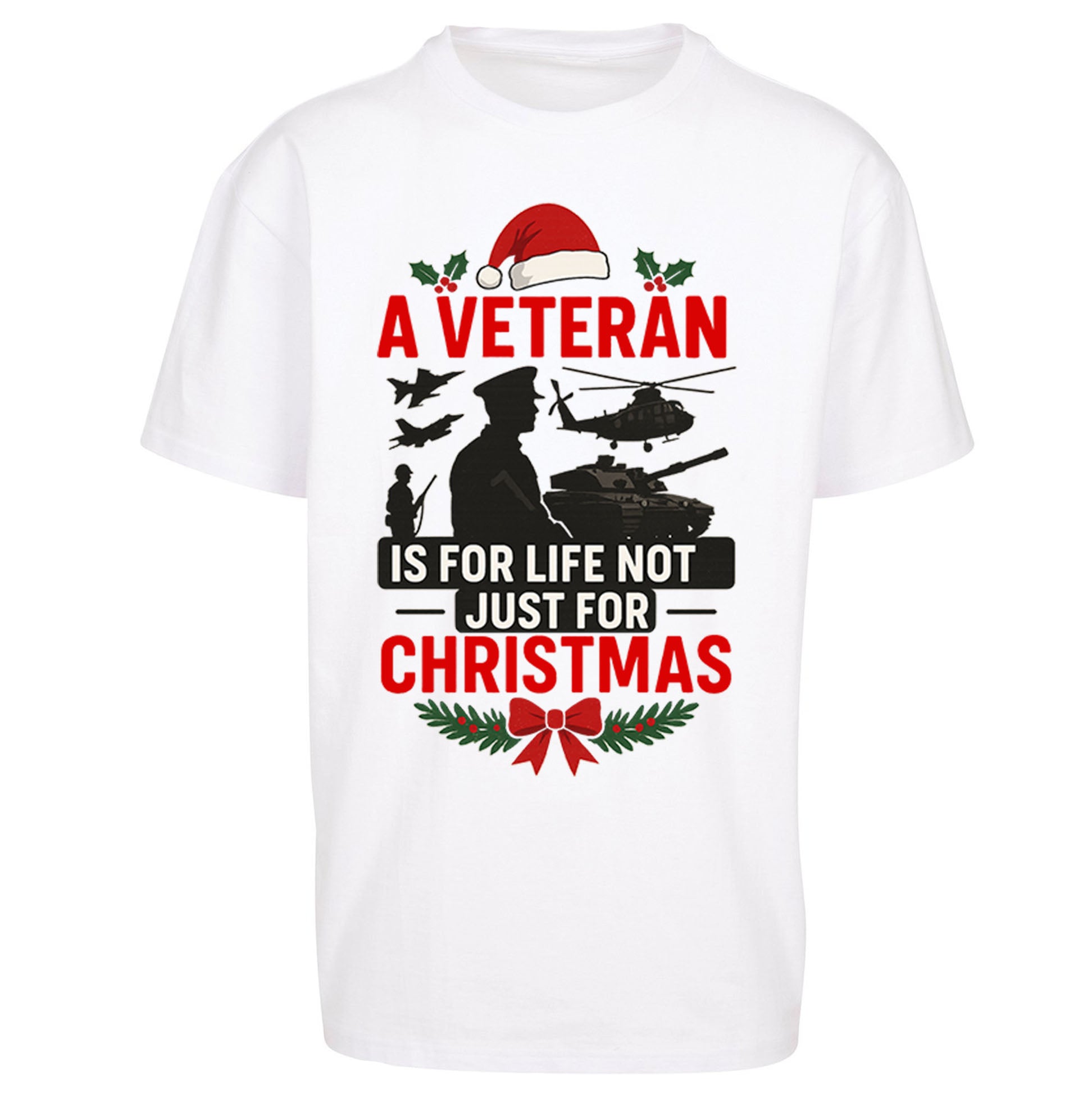 Veteran Christmas Oversized T Shirt