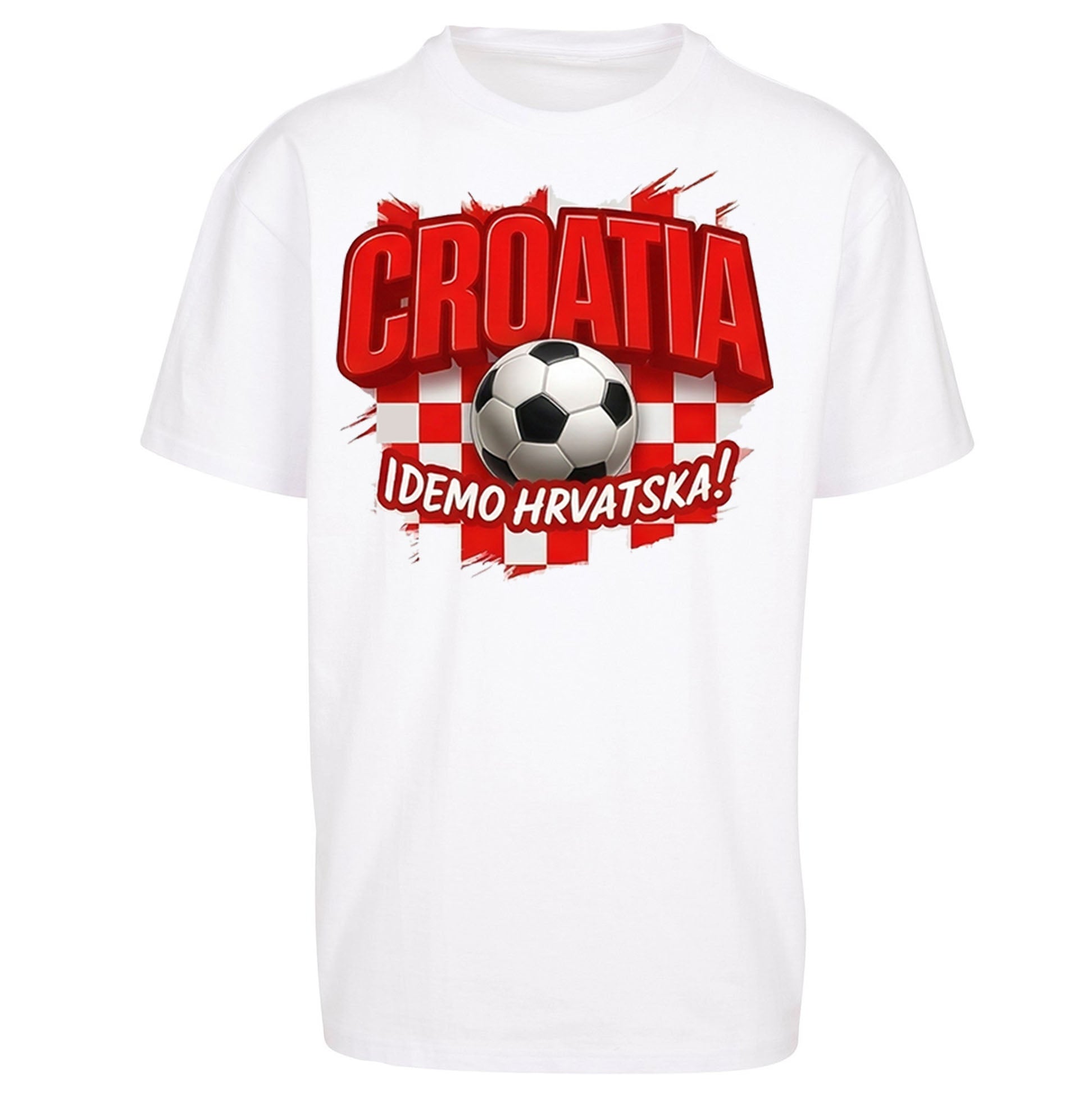 Croatia Retro World Cup Oversized T Shirt 