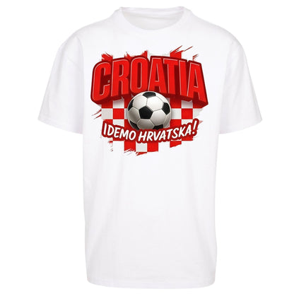 Croatia Retro World Cup Oversized T Shirt 