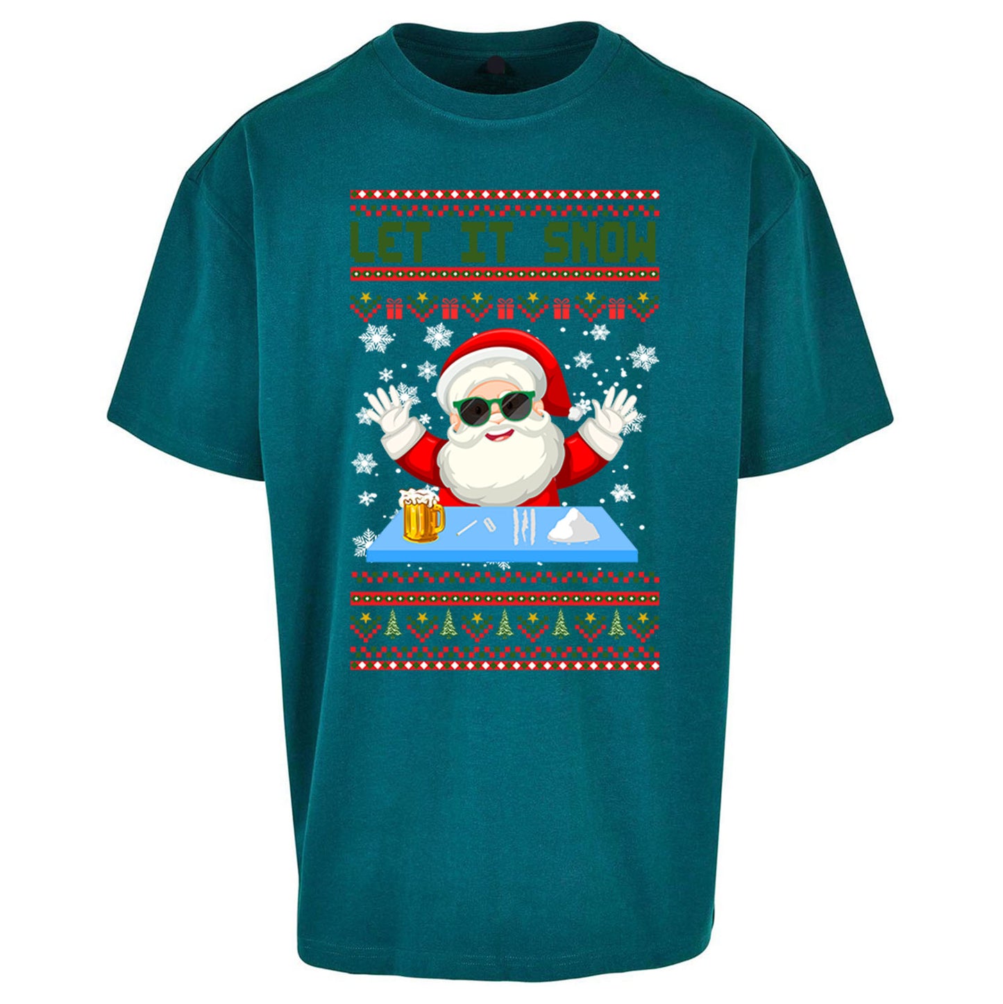 Santa Claus Christmas Oversized T Shirt