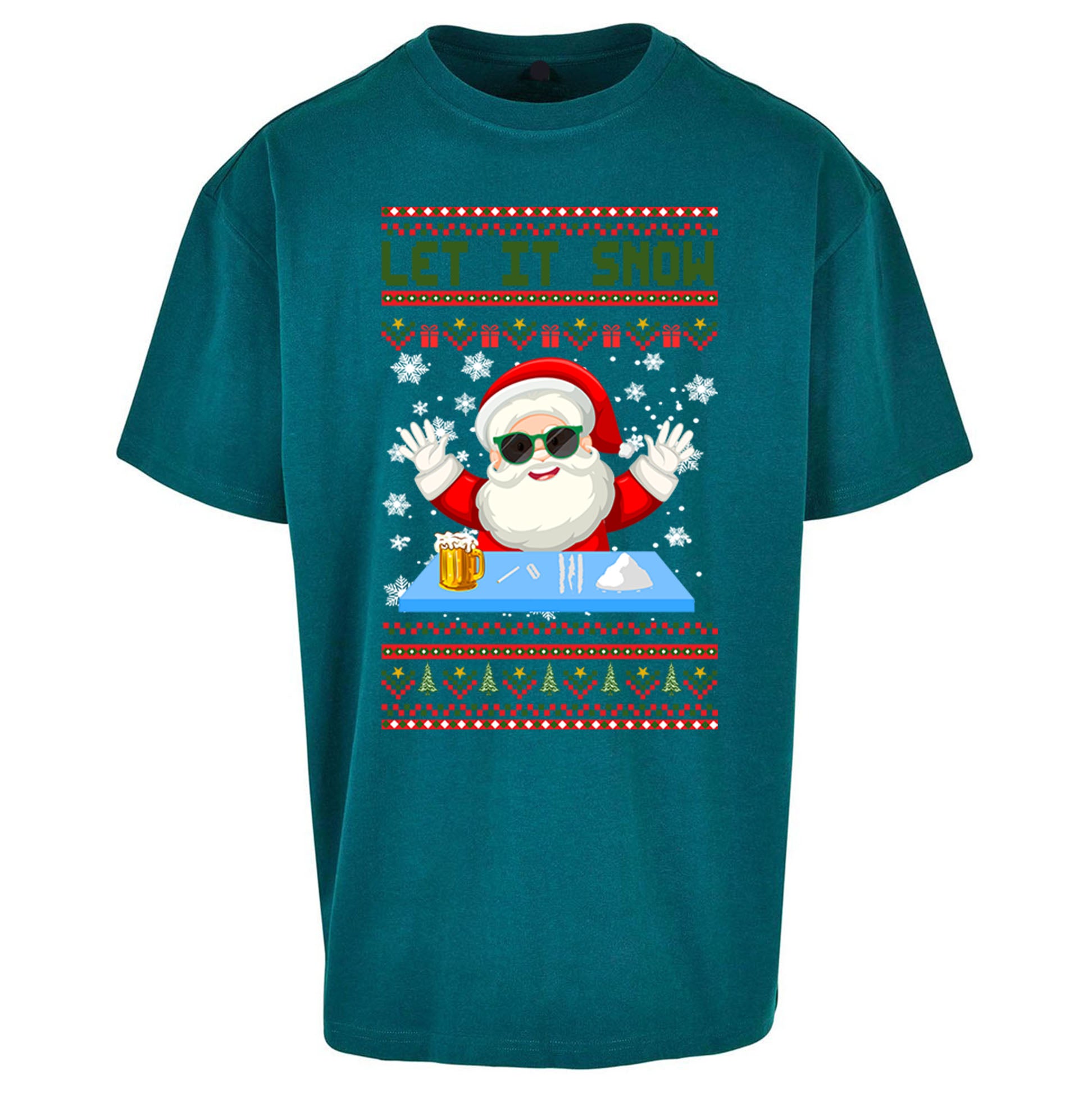 Santa Claus Christmas Oversized T Shirt