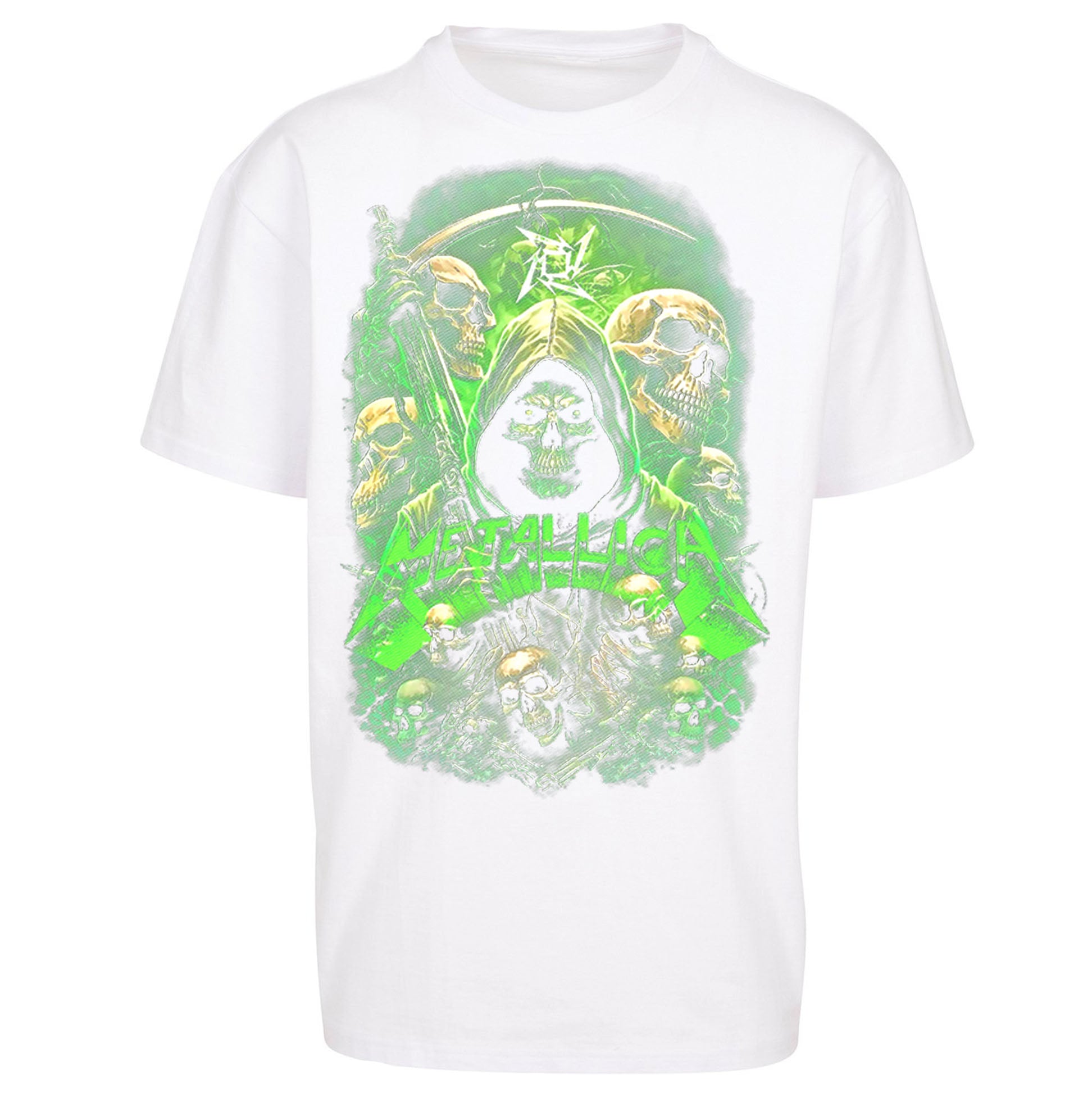 Metallica Green Skulls Oversized T Shirt