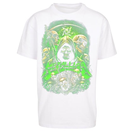 Metallica Green Skulls Oversized T Shirt