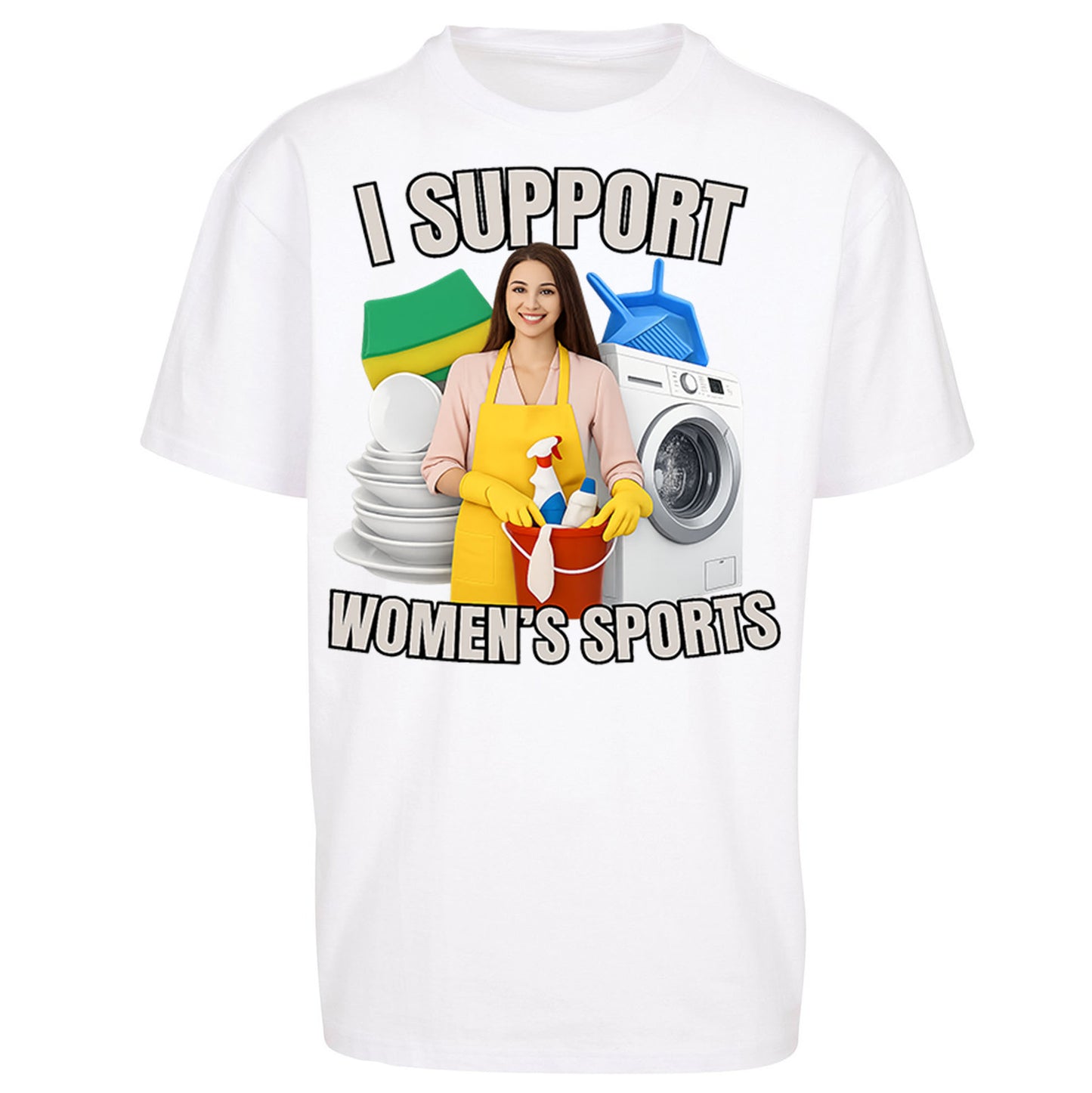 I Support Women's Sports Oversized T Shirt