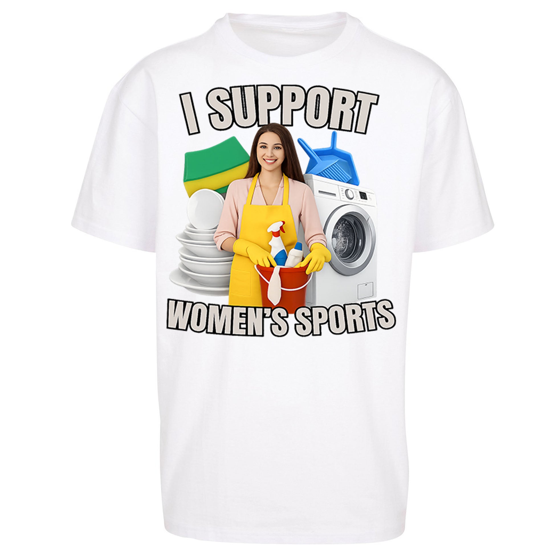 I Support Women's Sports Oversized T Shirt