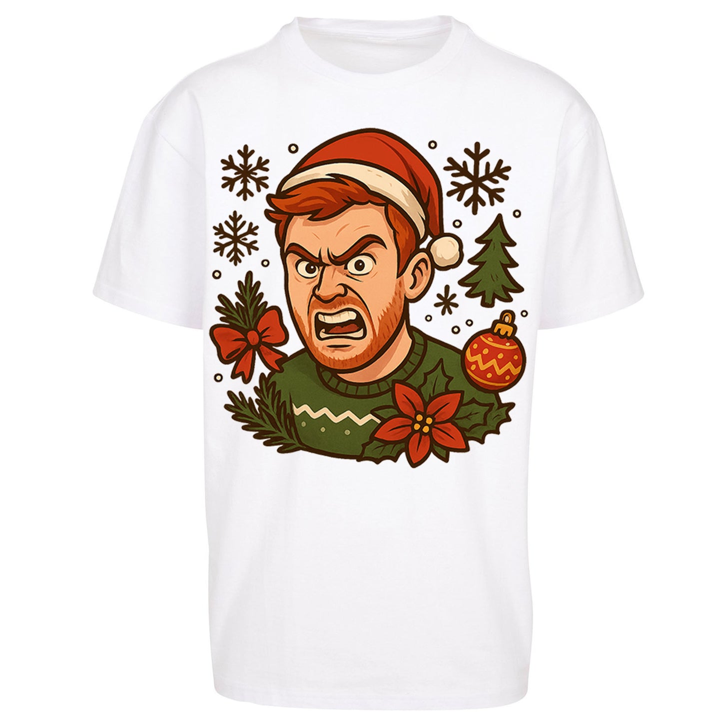 Angry Ginge Christmas Oversized T Shirt