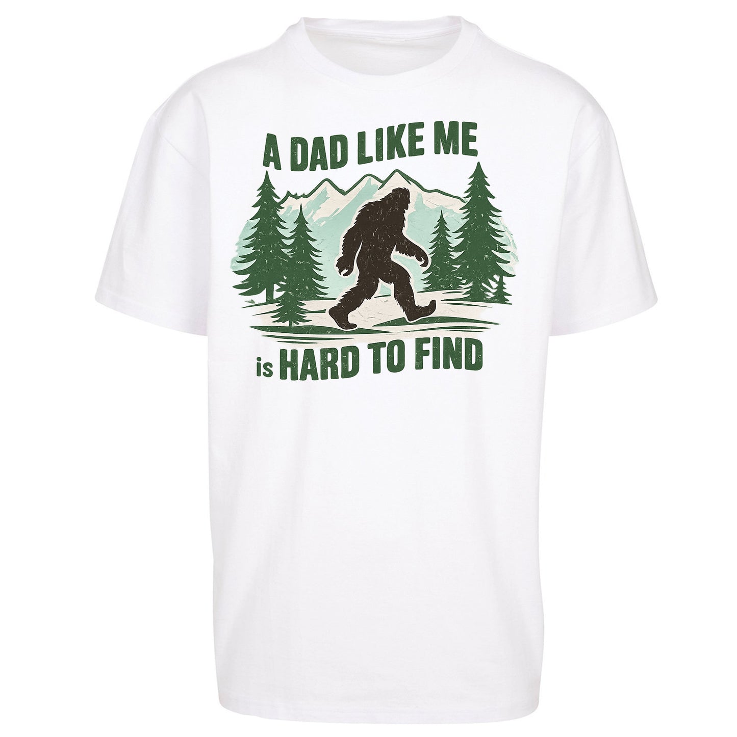 Retro Funny Bigfoot Dad Oversized T Shirt