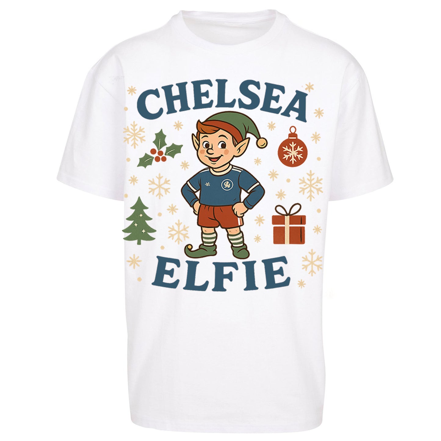 Chelsea FC Christmas Oversized T Shirt
