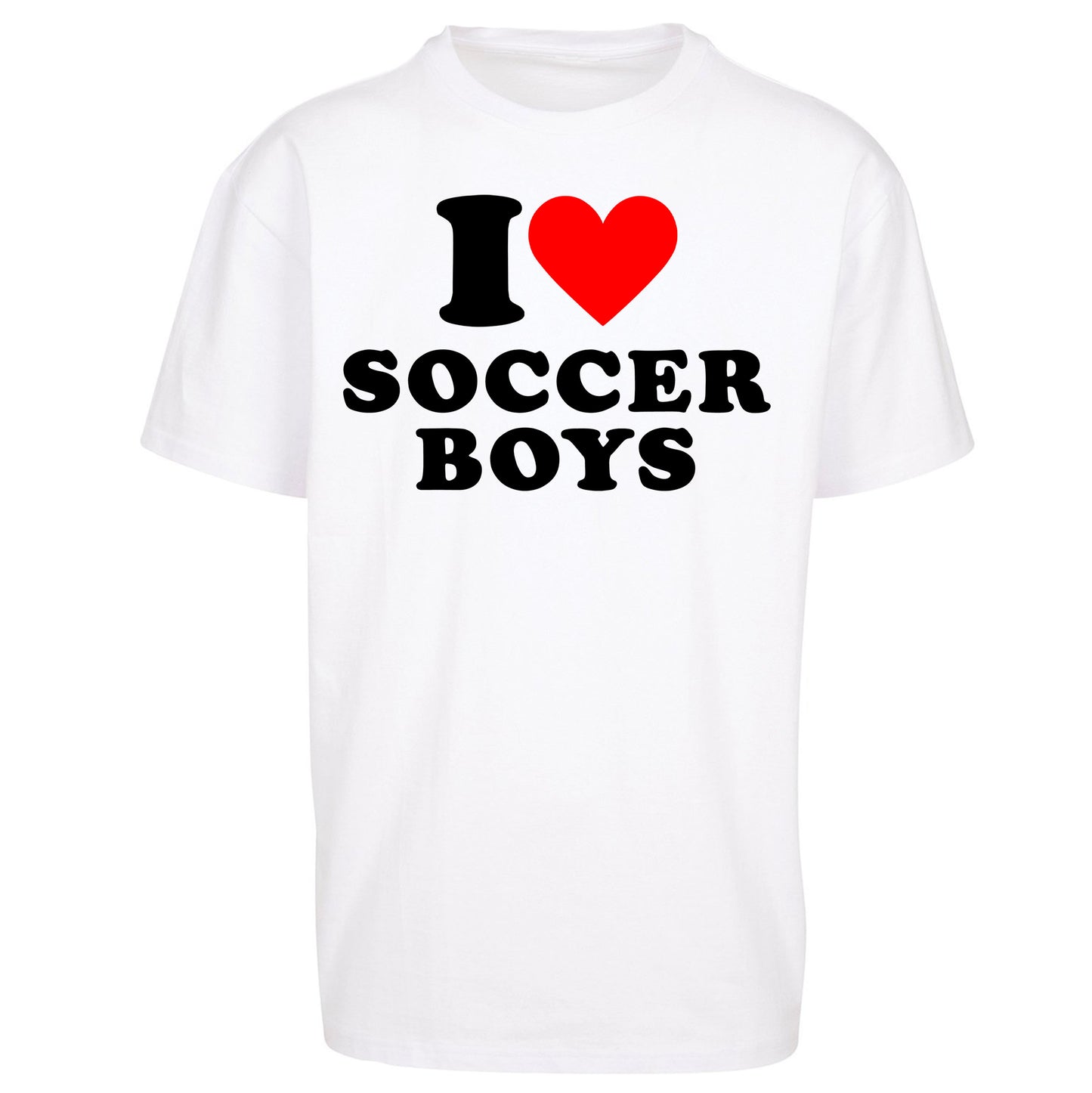 I Love Soccer Boys Oversized T Shirt