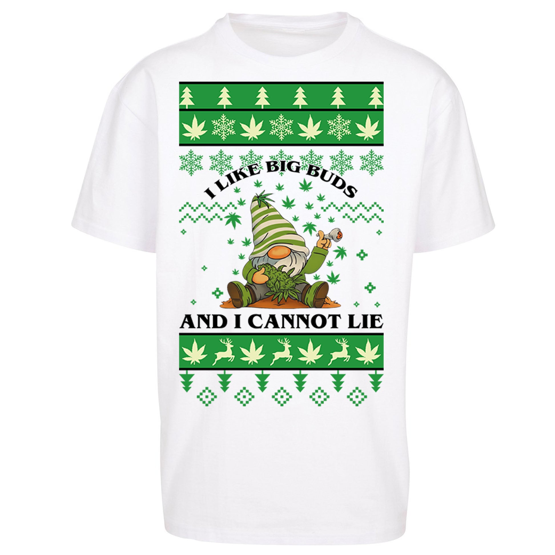 Cannabis Christmas Oversized T Shirt