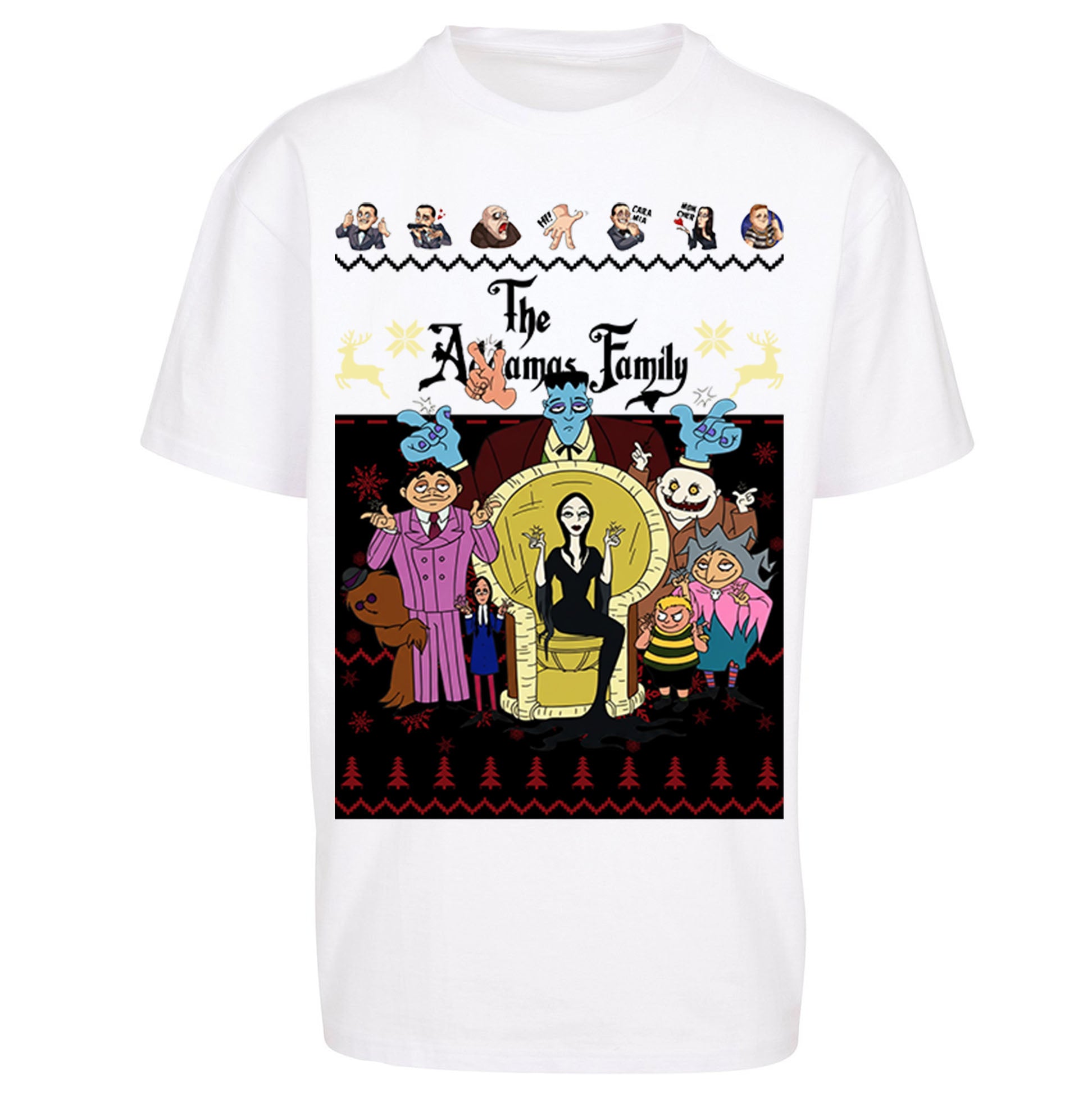 Scary Addams Christmas Oversized T Shirt
