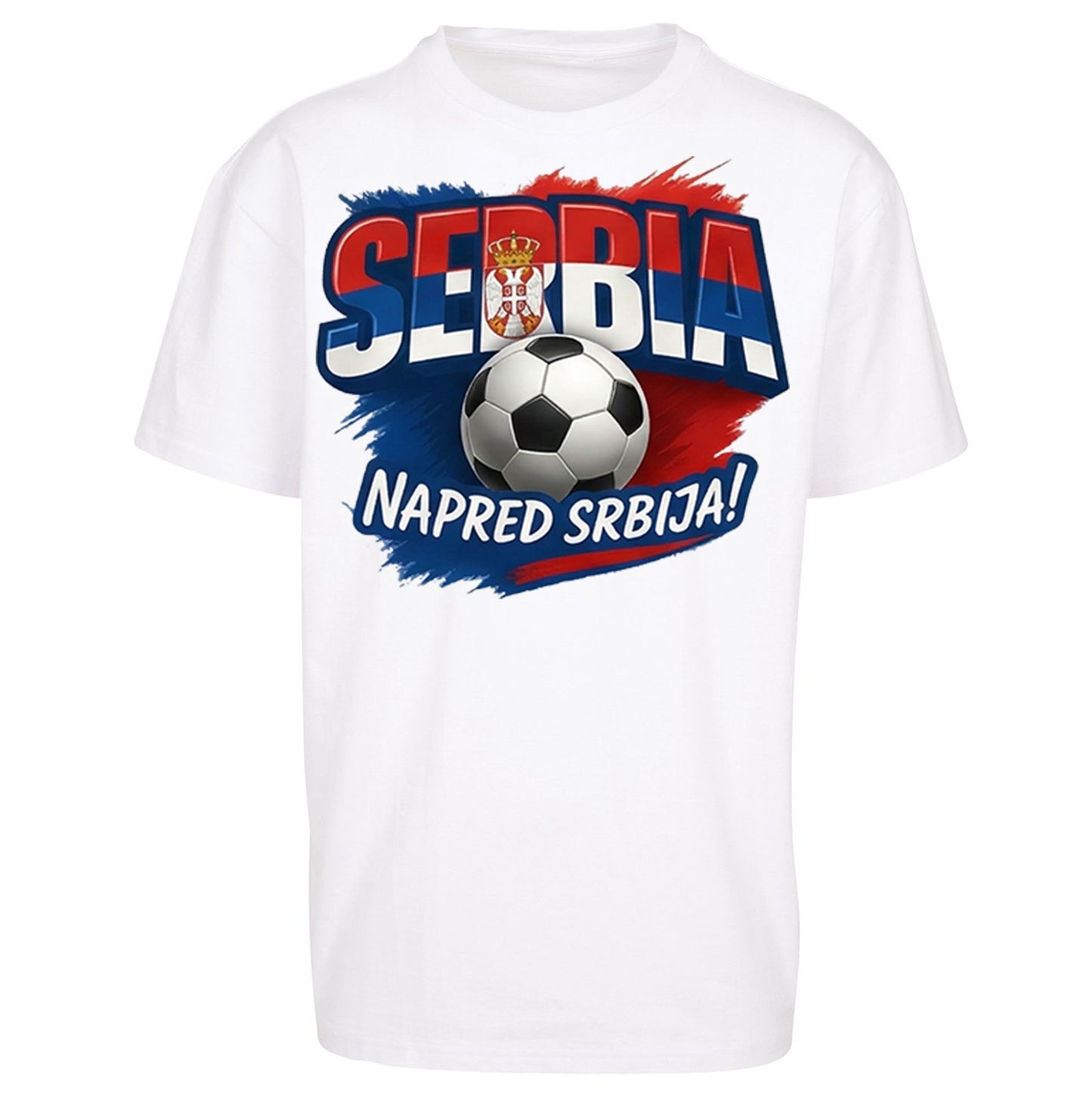Serbia Retro World Cup Oversized T Shirt