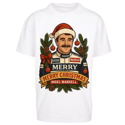 Nigel Mansell Christmas Oversized T Shirt