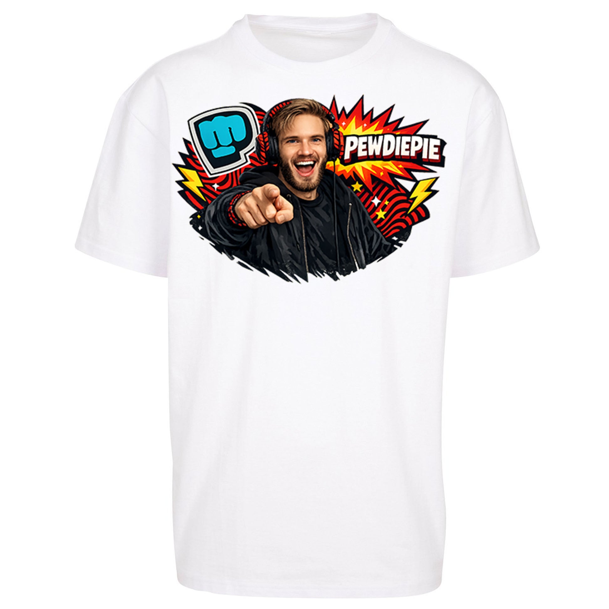 PewDiePie YouTuber Oversized T Shirt