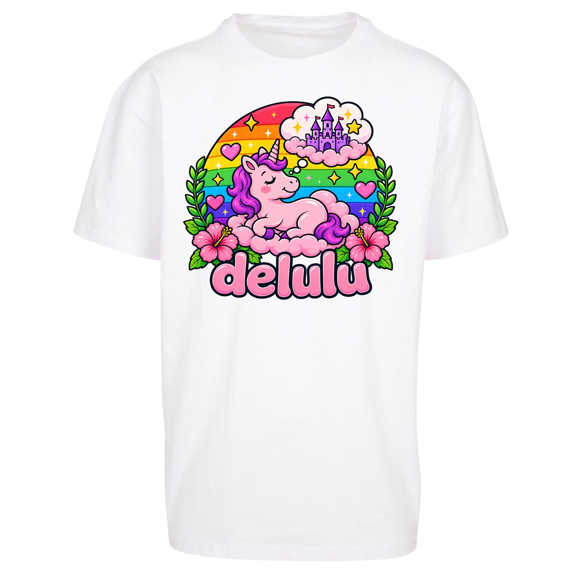 Delulu Unicorn Oversized T Shirt