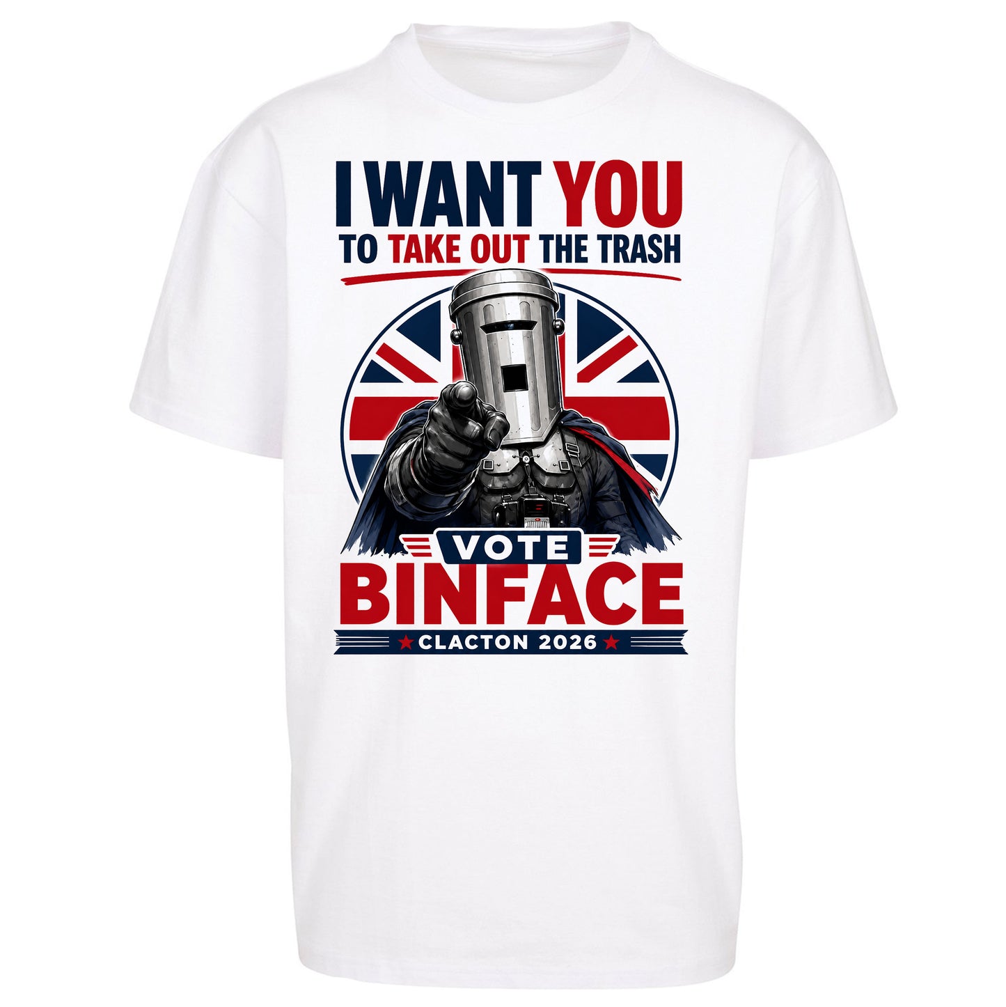 Vote Count Binface Clacton-On-Sea 2026 Oversized T Shirt