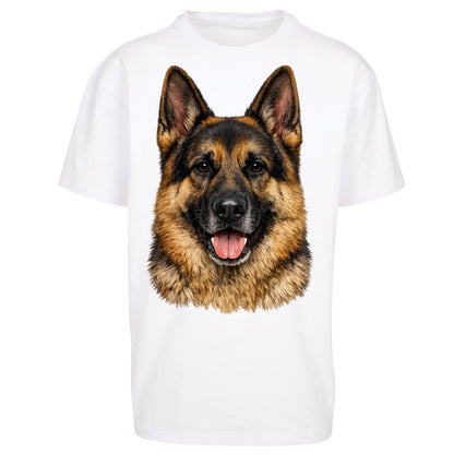 German Shepherd Dog Face Oversized T Shirt
