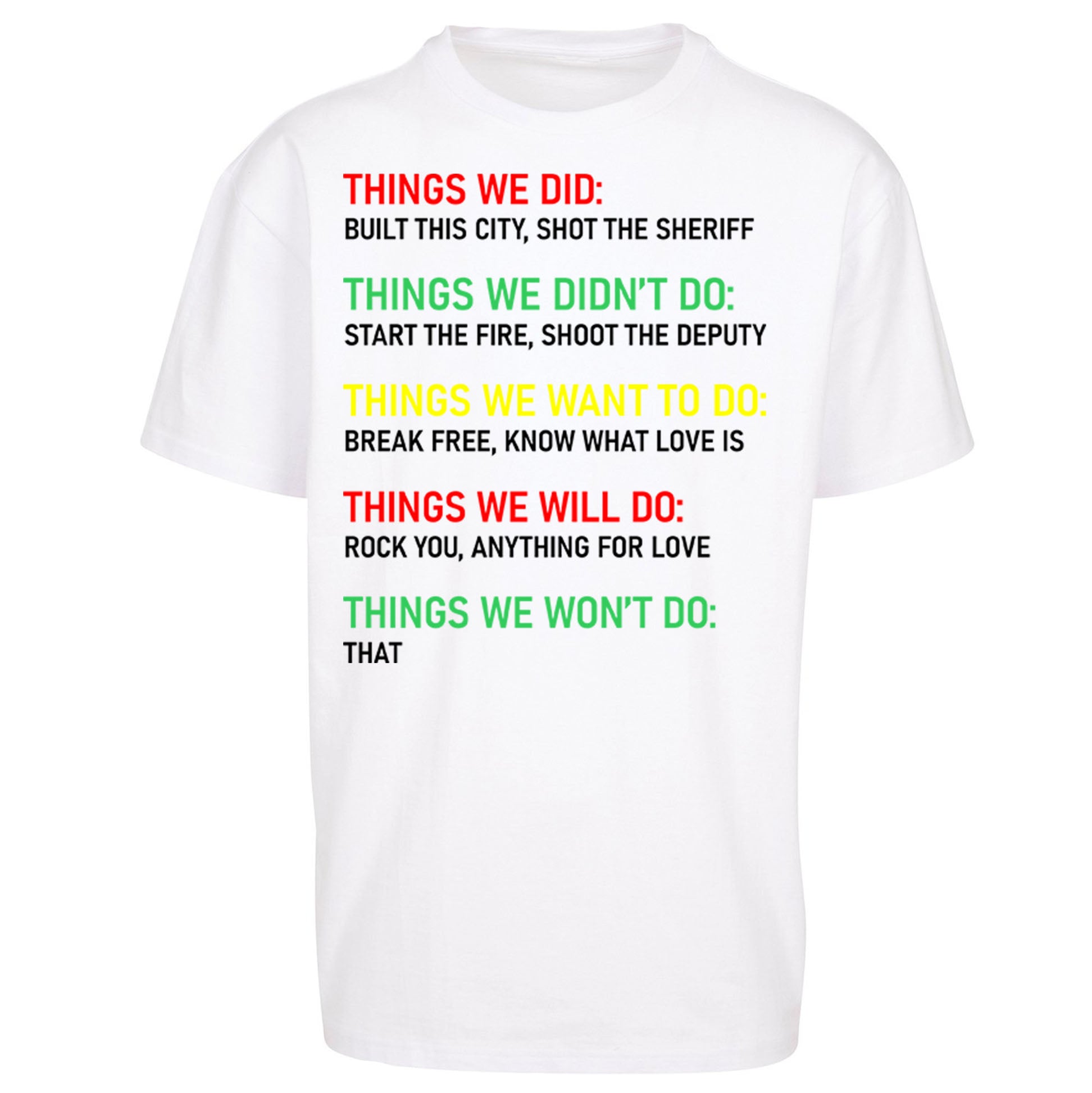 Bob Marley Music Oversized T Shirt