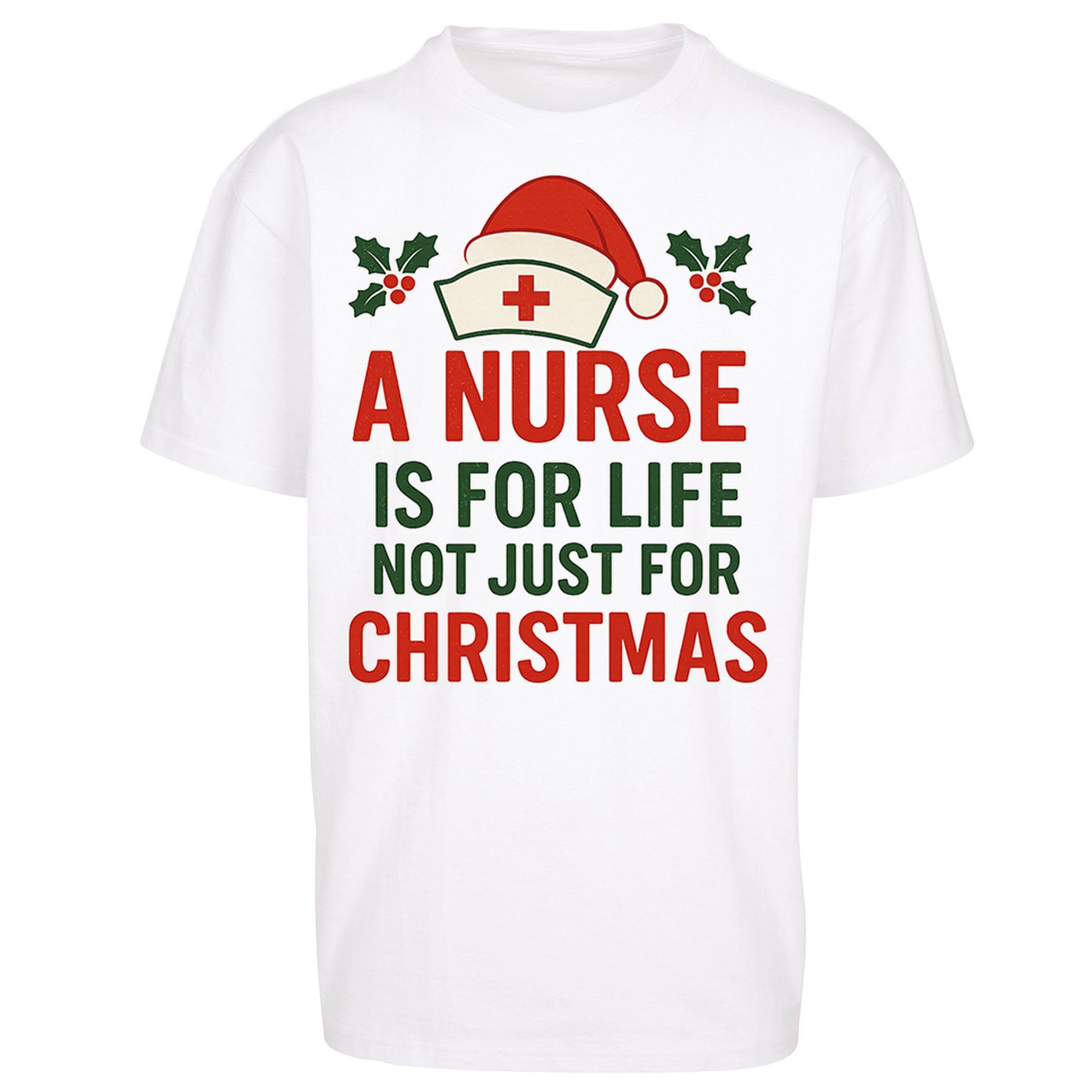 Nursing Christmas Oversized T Shirt