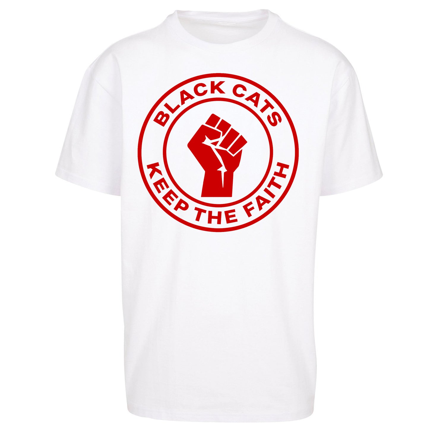 Black Cats Keep The Faith - Oversized T Shirt