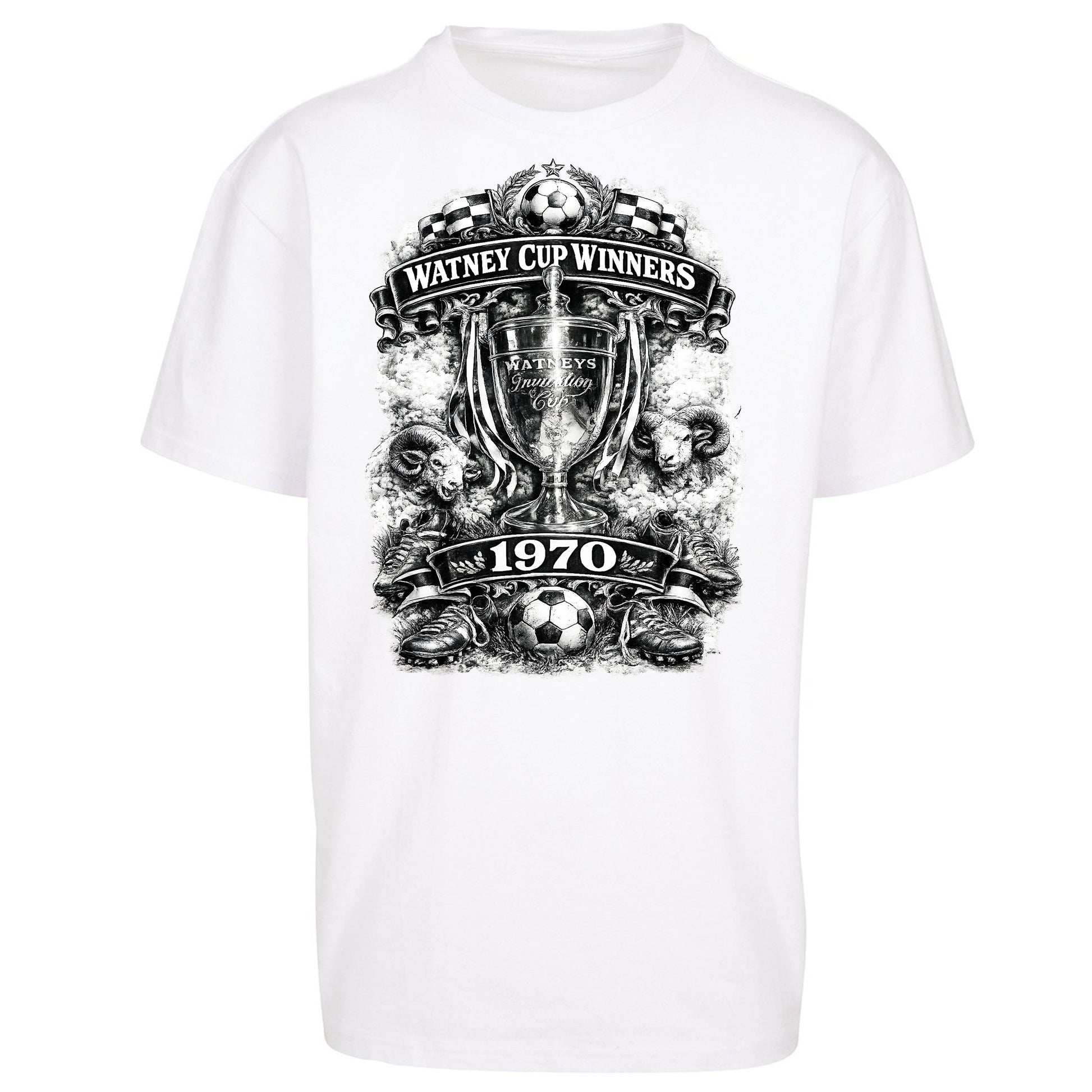 Retro Derby Watney Cup Winners 1970 Oversized T Shirt