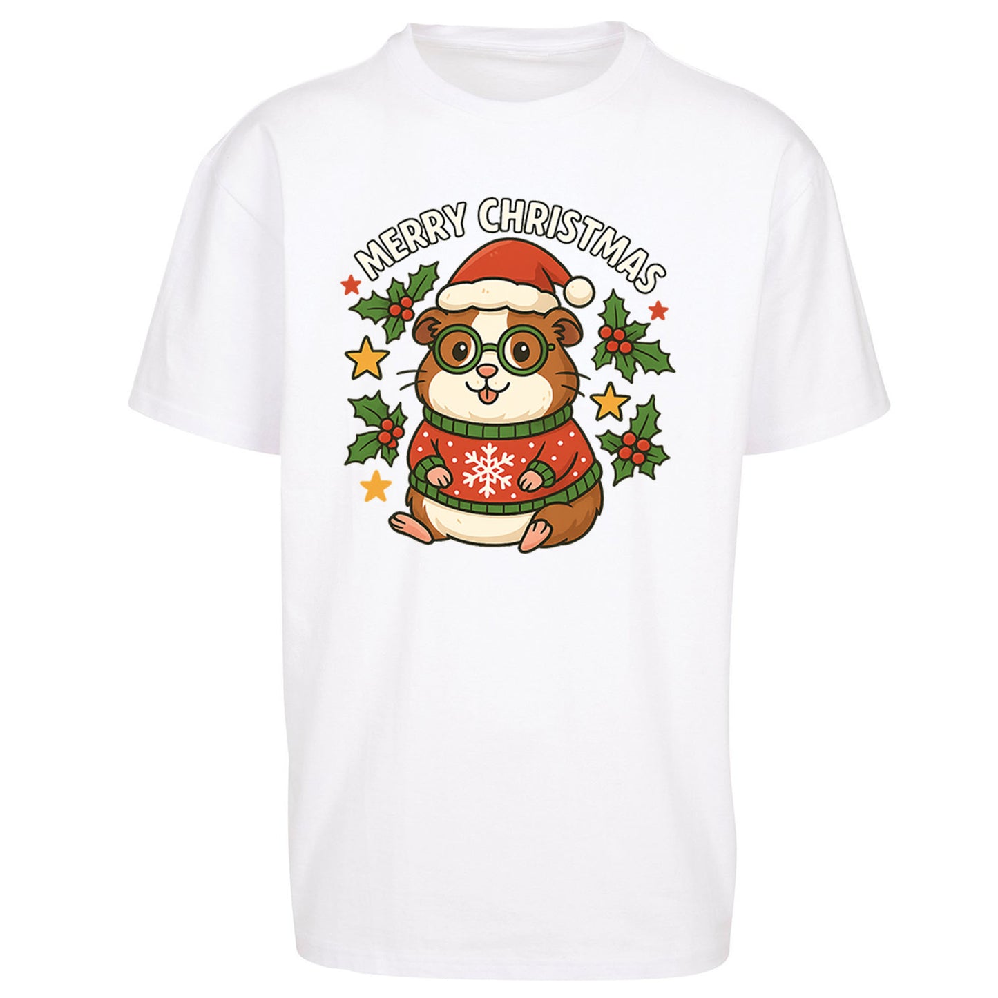 Guinea Pig Christmas Oversized T Shirt
