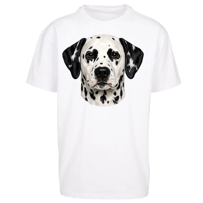 Dalmatian Dog Face Oversized T Shirt